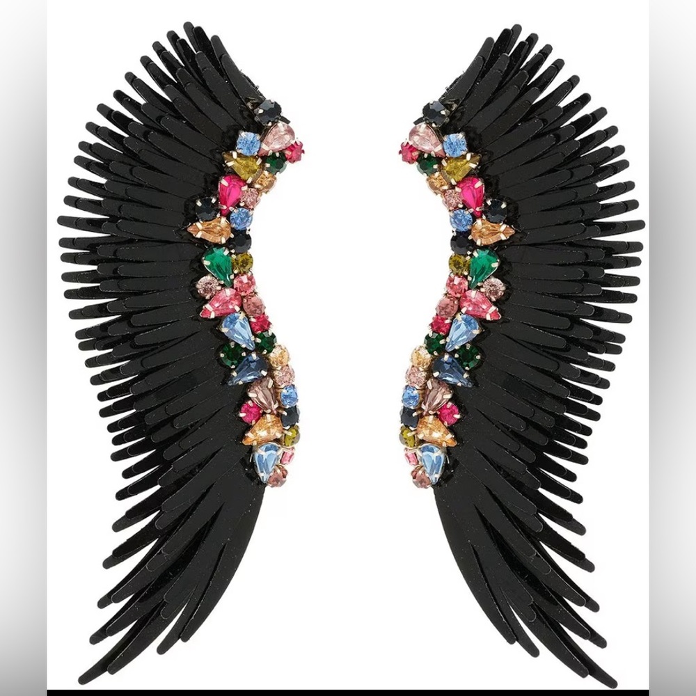 Mega Madeline Rainbow Crystal Statement Drop Earrings by Mignonne Gavigan